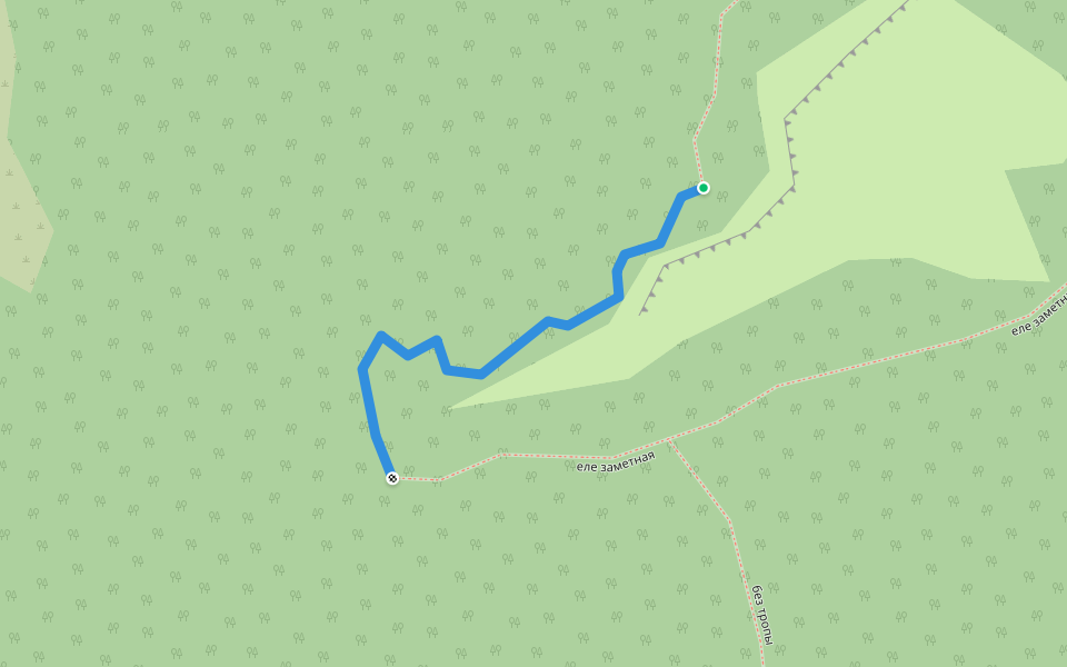 сыпучка, 45°, только спуск walking route map in Novosadovyy
