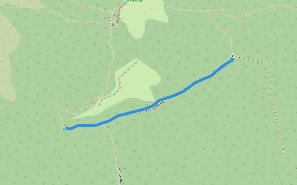 еле заметная walking route map in Novosadovyy