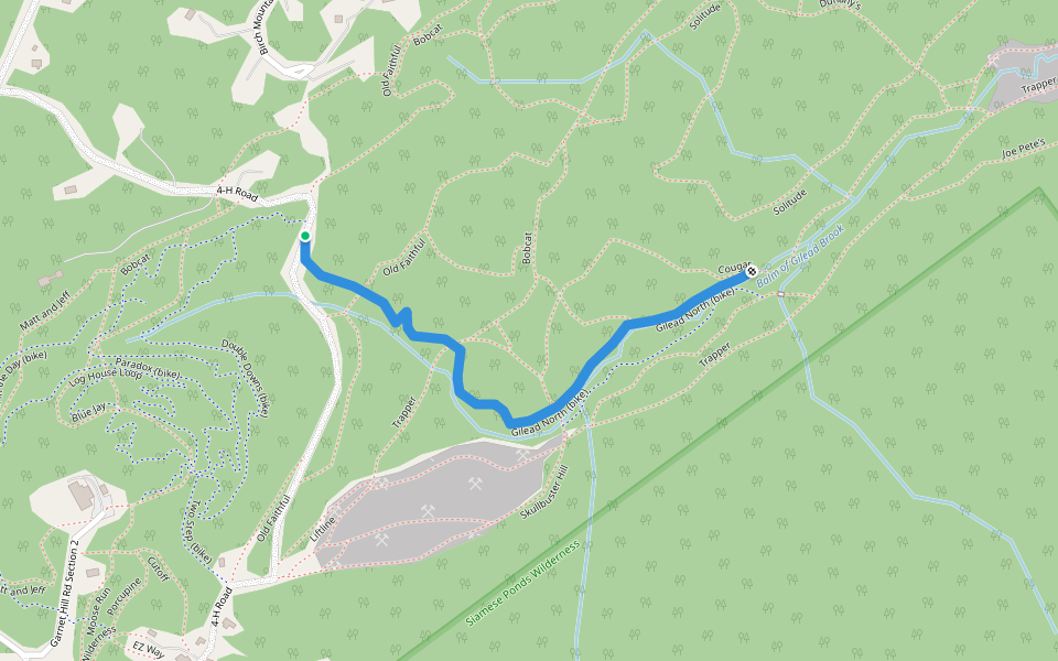 Gilead North (bike) walking route map in North River