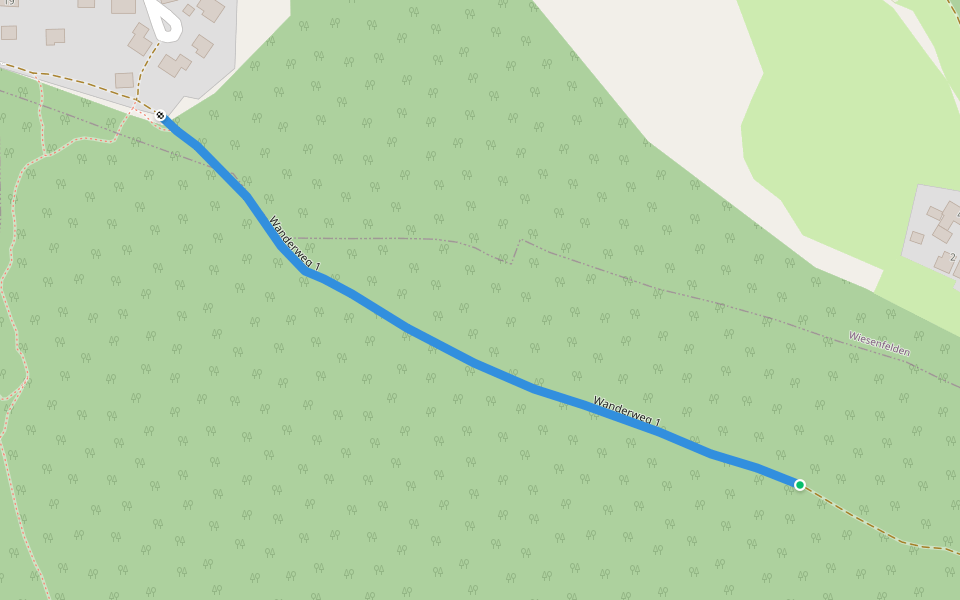 Wanderweg 1 walking route map in Wiesenfelden