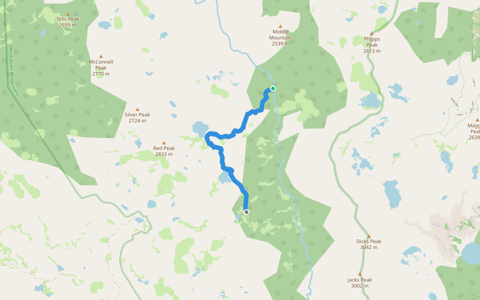 Blakely Trail (16E07) walking route map in Emerald Bay