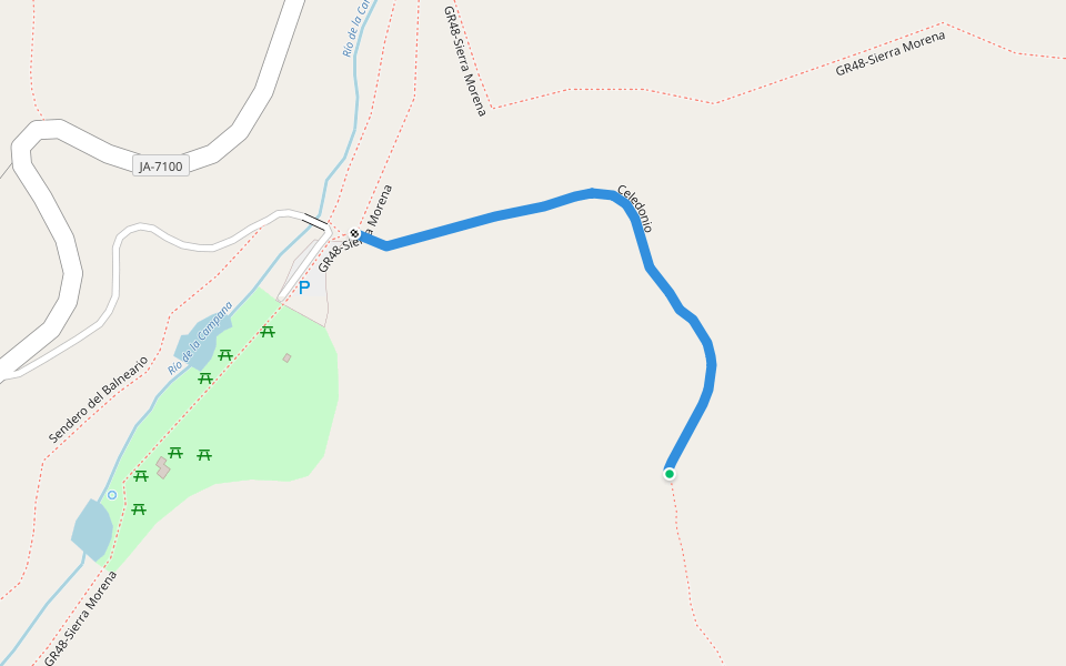 Celedonio walking route map in Santa Elena