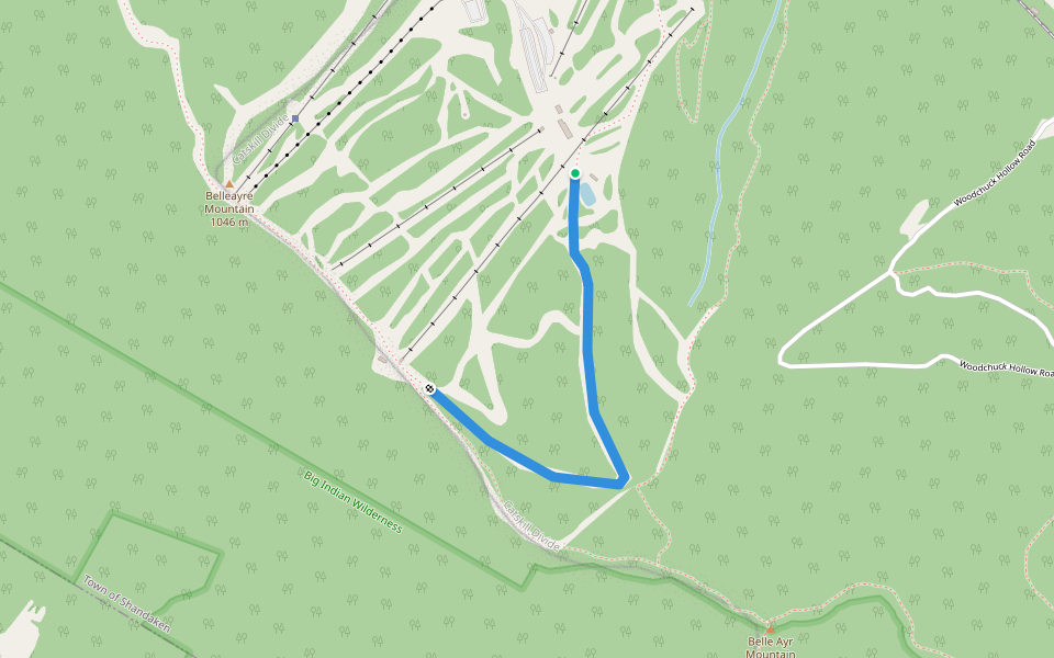 Roaring Brook walking route map in Pine Hill