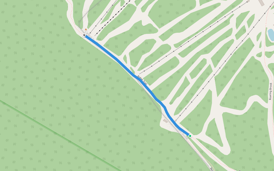 Ridge Trail walking route map in Big Indian