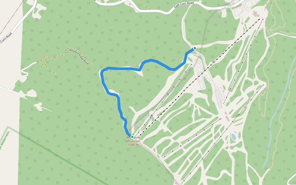 Deer Run walking route map in Big Indian