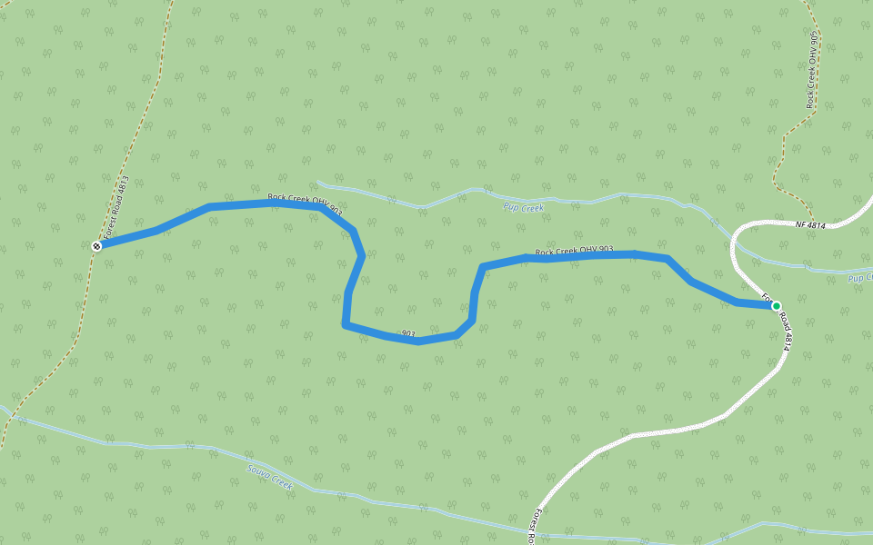 Rock Creek OHV 903 walking route map in Tygh Valley