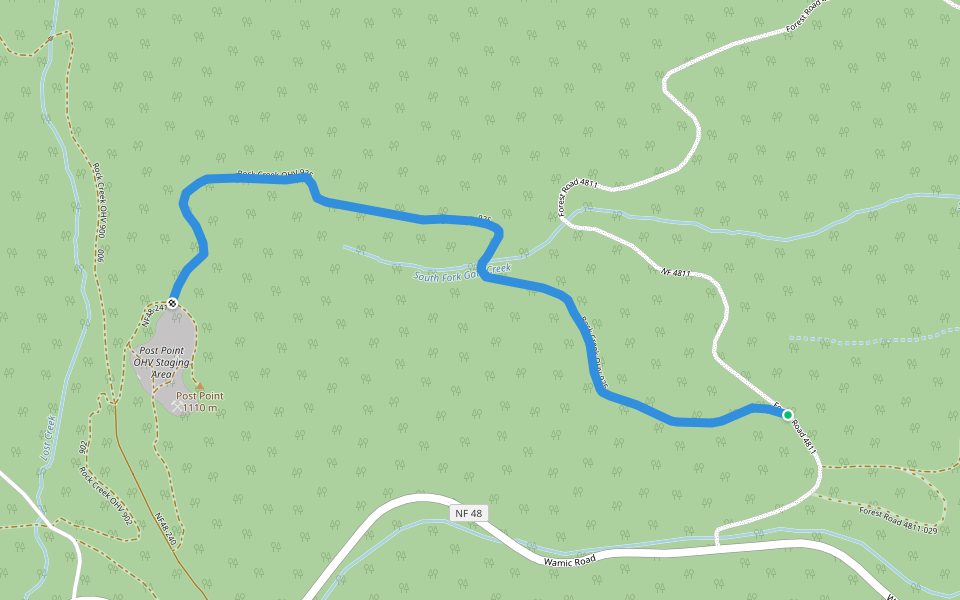 Rock Creek OHV 925 walking route map in Tygh Valley