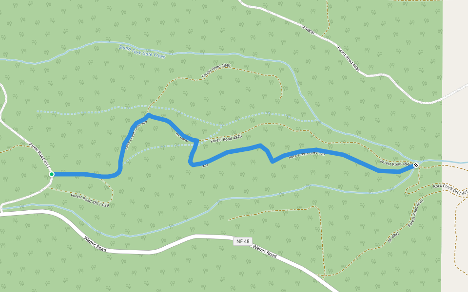 Rock Creek OHV 923 walking route map in Tygh Valley