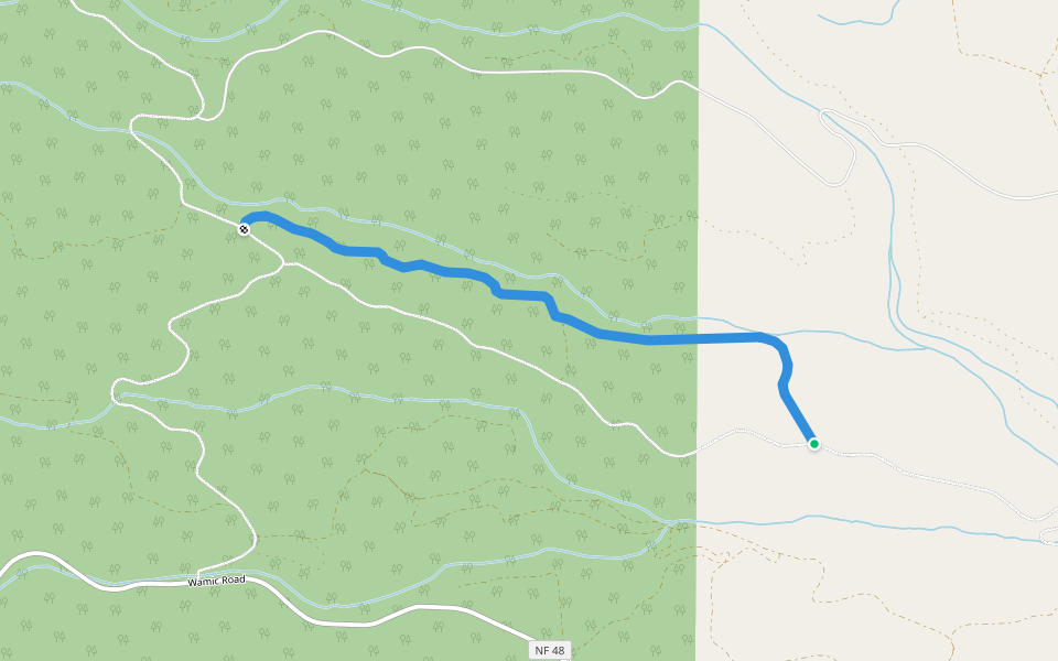 Rock Creek OHV 919 walking route map in Tygh Valley