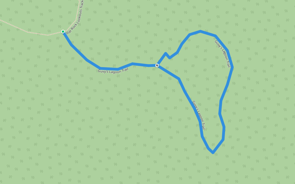 Guvy's Lagoon Trail walking route map in Bagdad