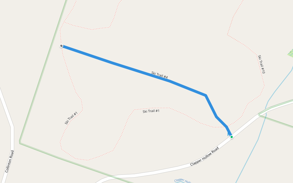 Ski Trail #4 walking route map in Jefferson