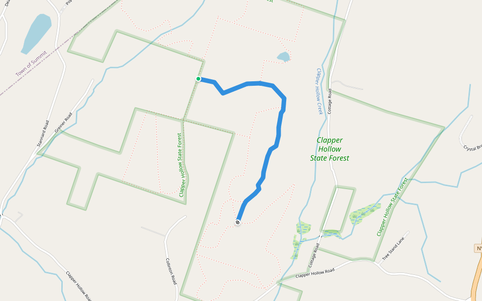 Forest Access Road #3 walking route map in Jefferson