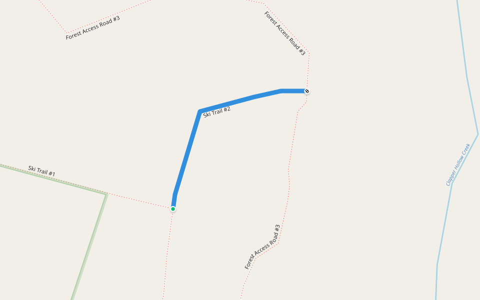 Ski Trail #2 walking route map in Jefferson