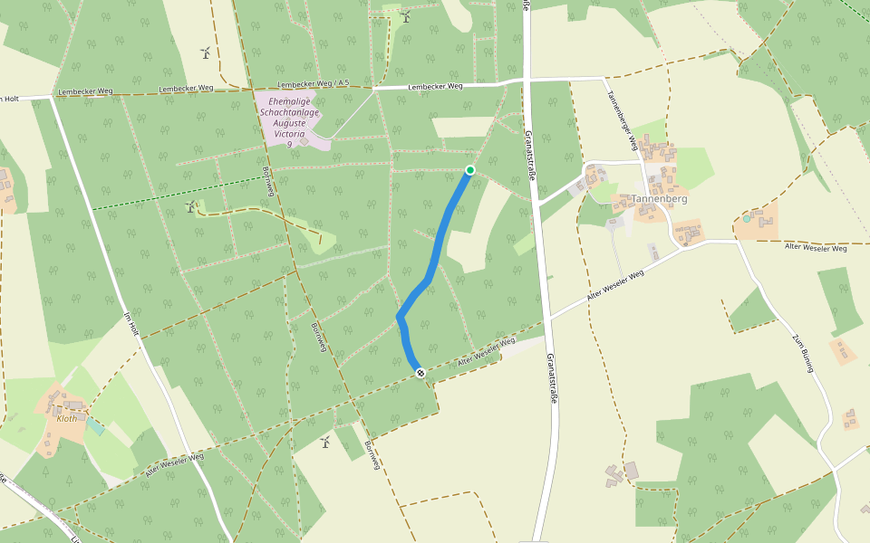 A 7 walking route map in Haltern am See