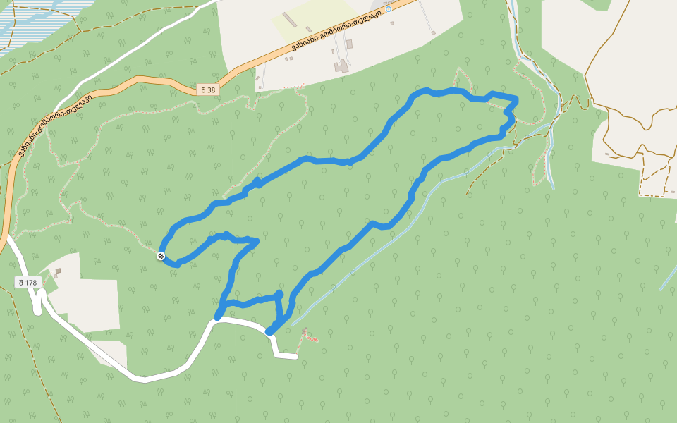 Heritage Trail walking route map in Telavi