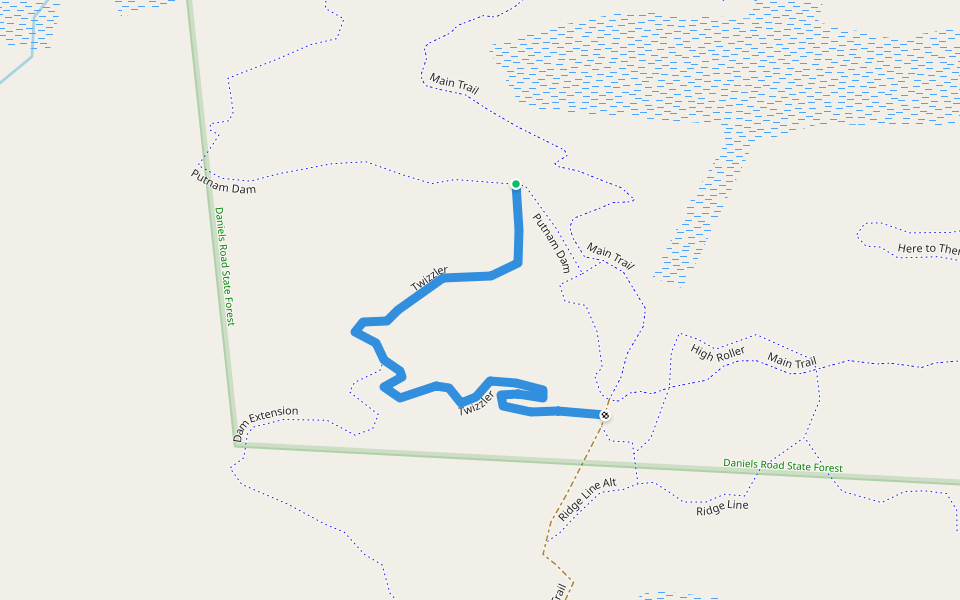 Twizzler walking route map in Greenfield Center