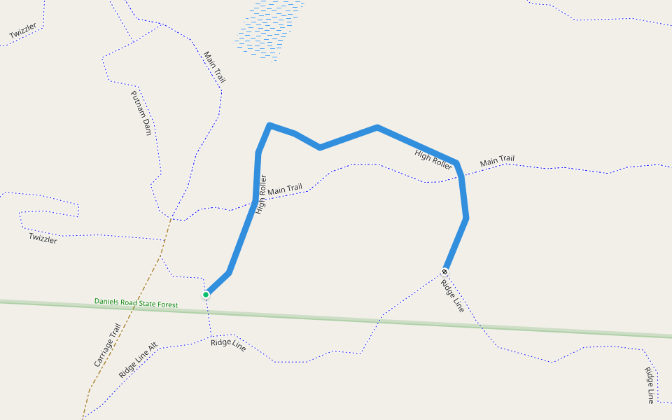 High Roller walking route map in Greenfield Center