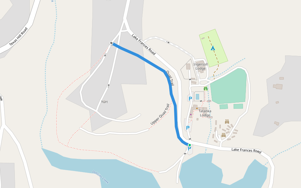 Quail Trail walking route map in Dobbins