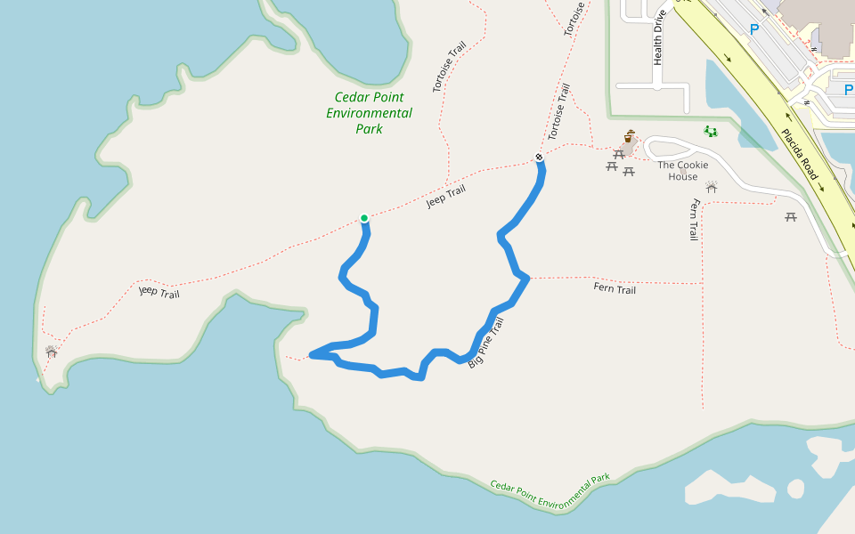 Big Pine Trail walking route map in Englewood