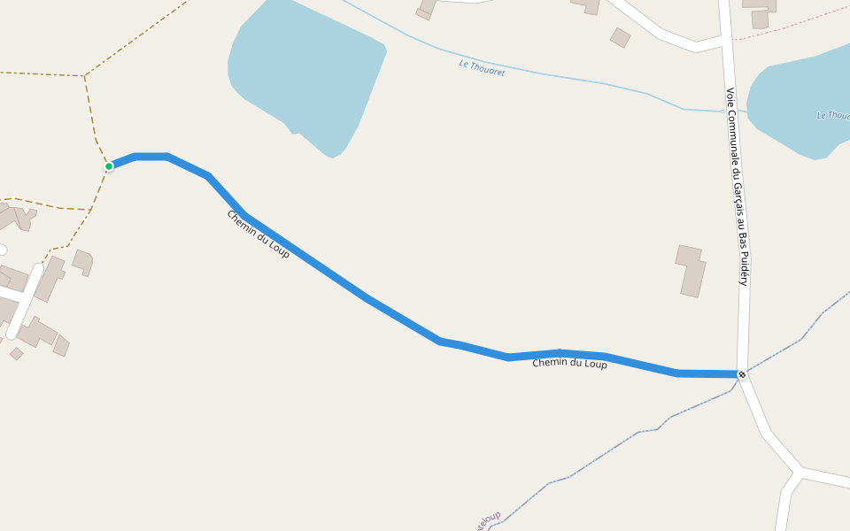 Chemin du Loup walking route map in Chanteloup