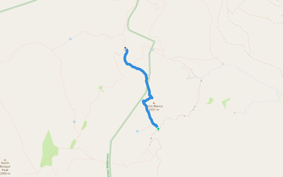 Cerro Blanco Trail (79) walking route map in Estancia