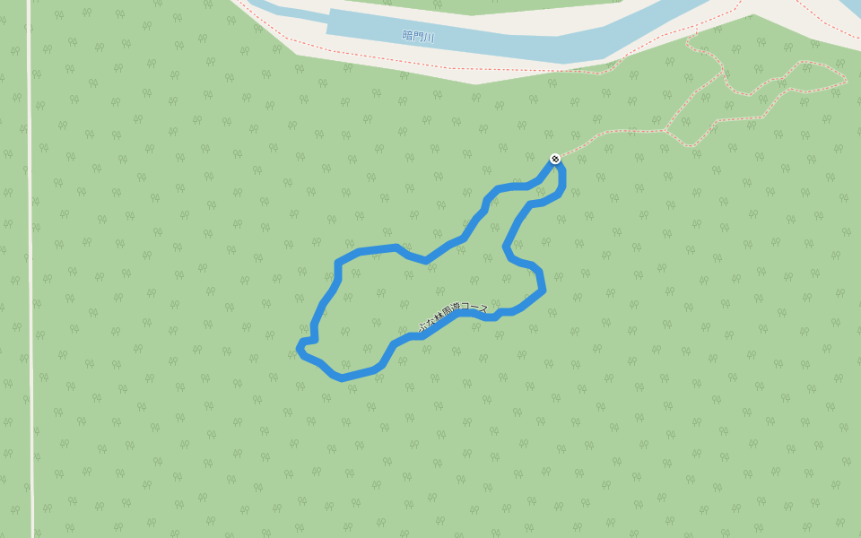 ぶな林周遊コース walking route map in Nishimeya