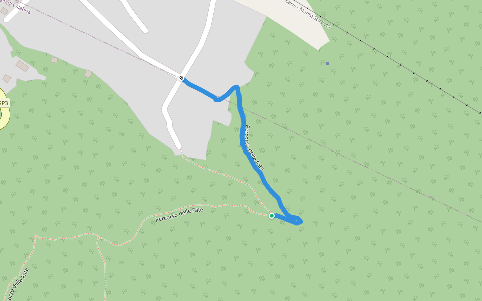 FC Percorso: Delle Fate walking route map in Gambarie