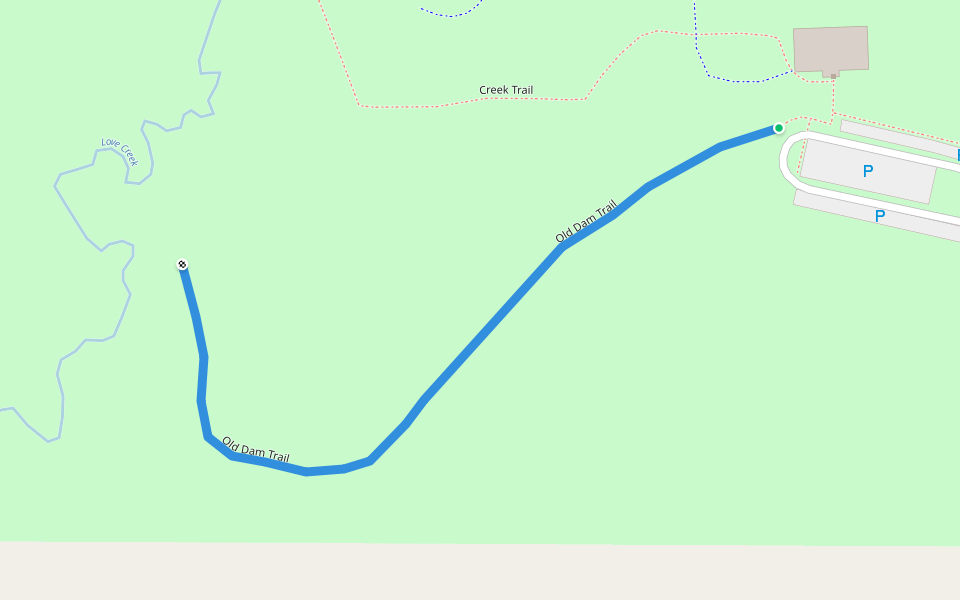 Old Dam Trail walking route map in Berrien Center