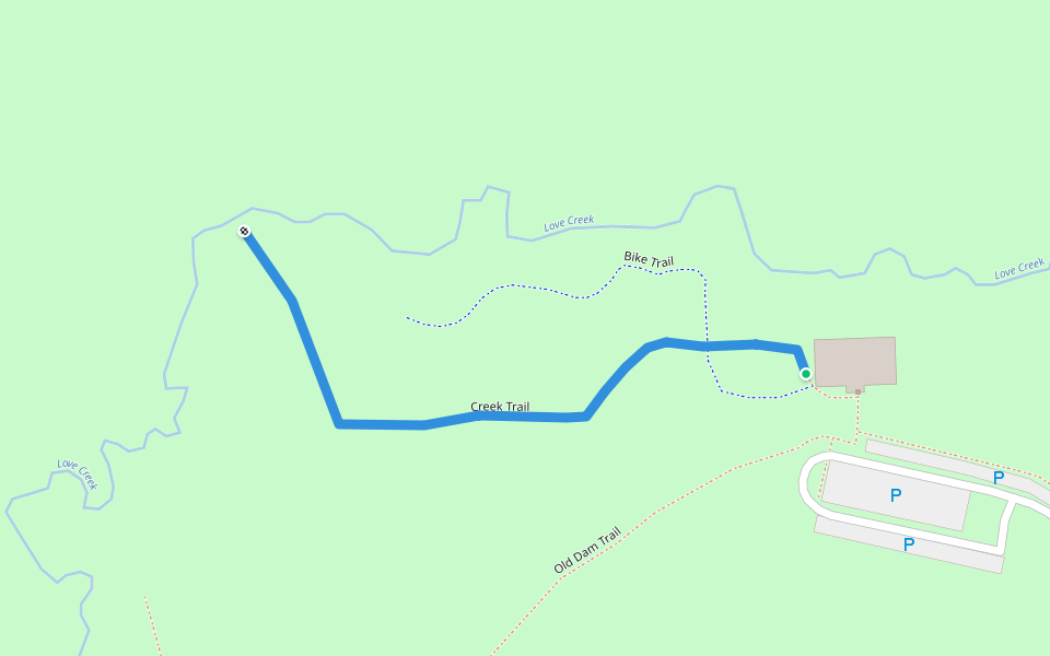 Creek Trail walking route map in Berrien Center