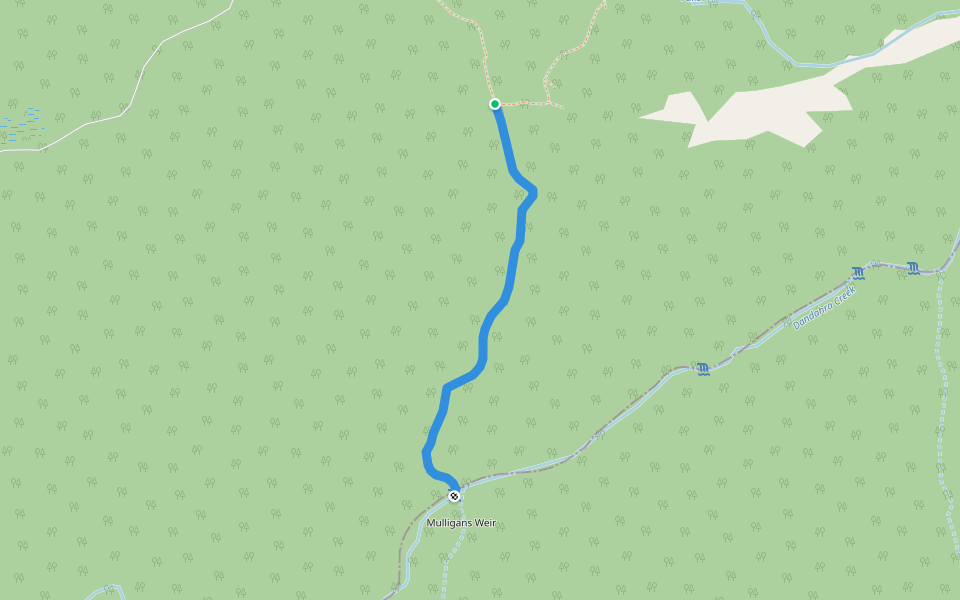 Murrumbooee Cascades Walk walking route map in Newton Boyd