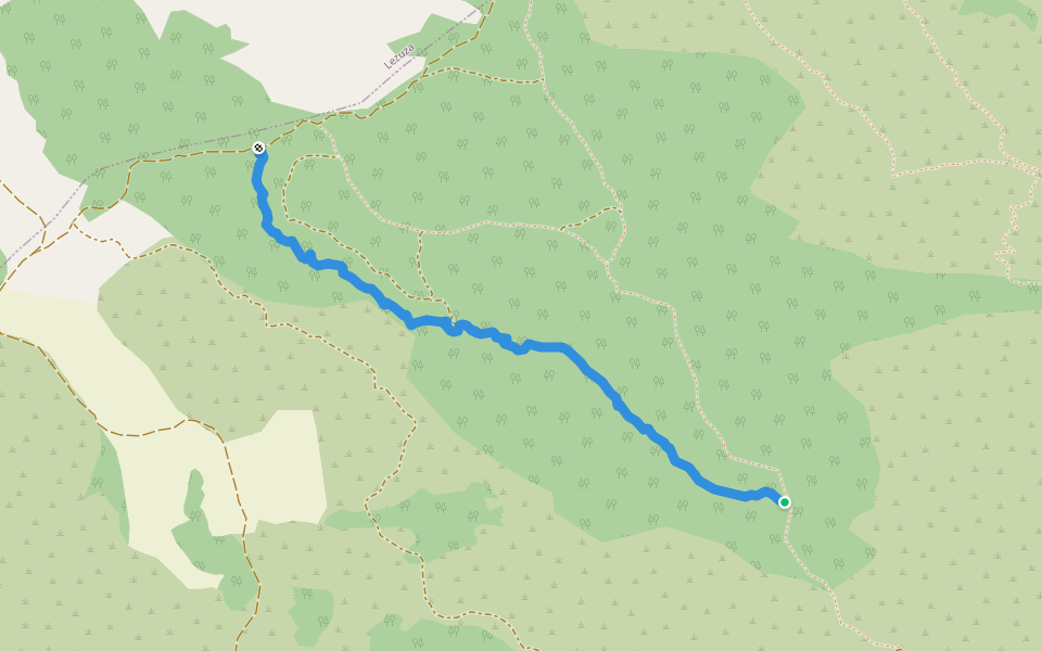 Senda Cortafuegos walking route map in Lezuza