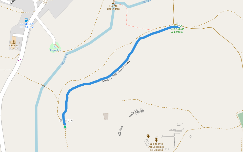 Sendero final XCO Libisosa walking route map in Lezuza