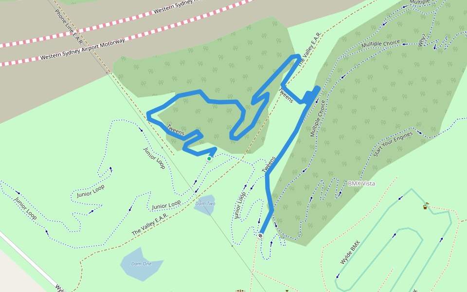Tweens walking route map in Cecil Park