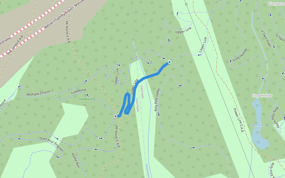 Lower Link walking route map in Cecil Park