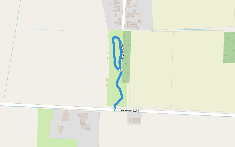 Schulwaldpfad walking route map in Papenburg
