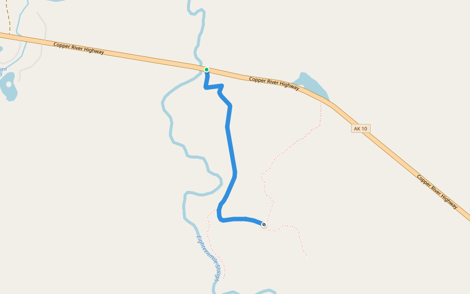 Fox Farm Trail walking route map in Cordova