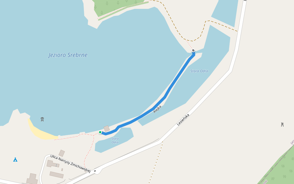 Alejka walking route map in Januszkowice