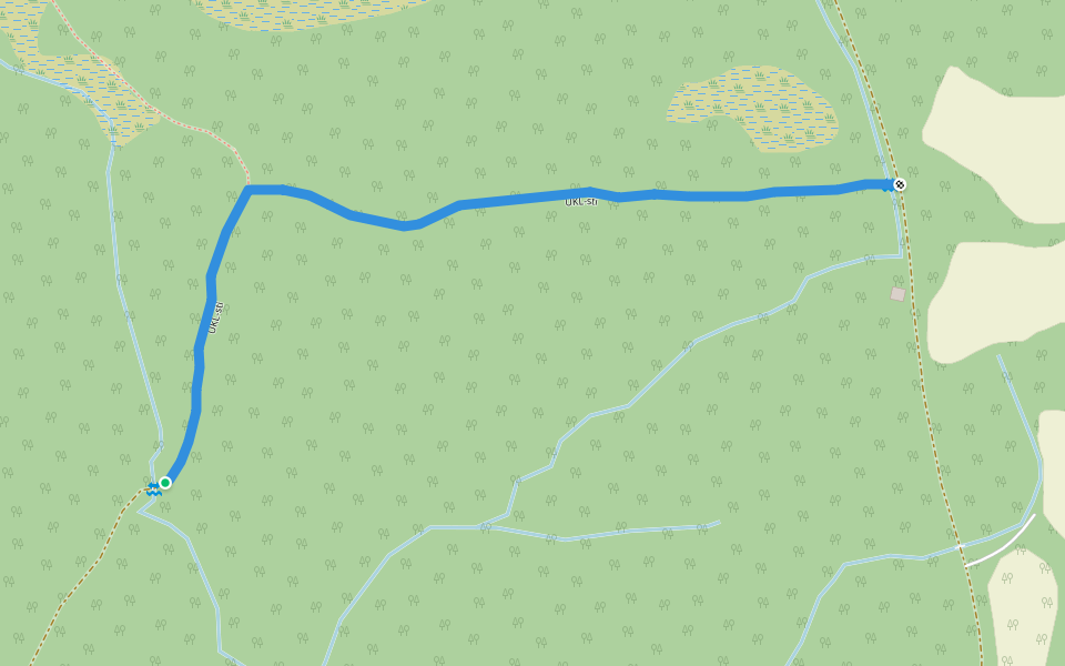 UKL-sti walking route map in Kvelia