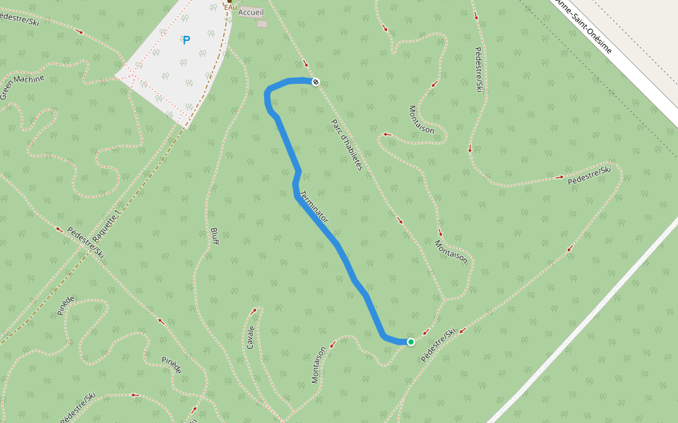 Terminator walking route map in La Pocatière