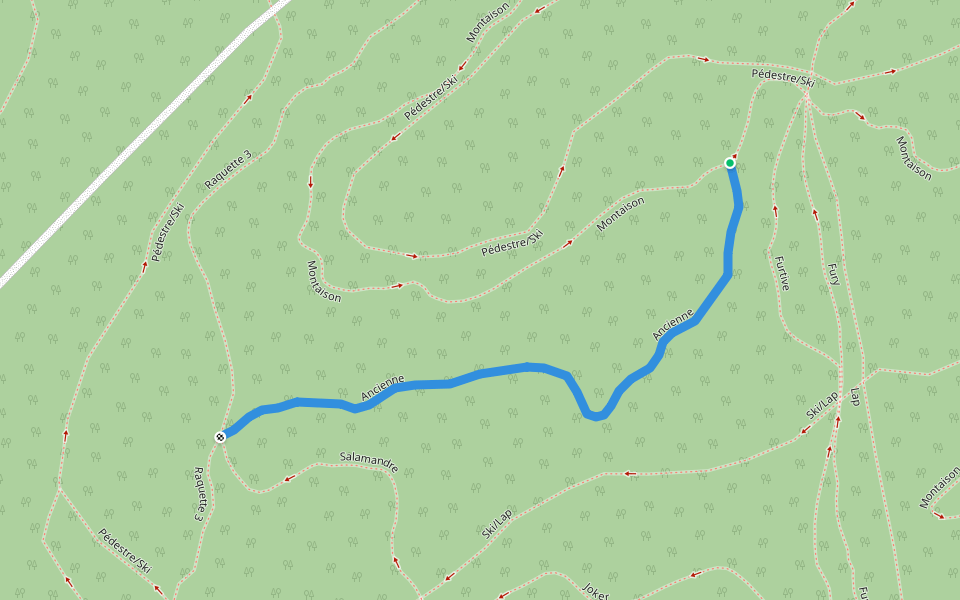 Ancienne walking route map in La Pocatière
