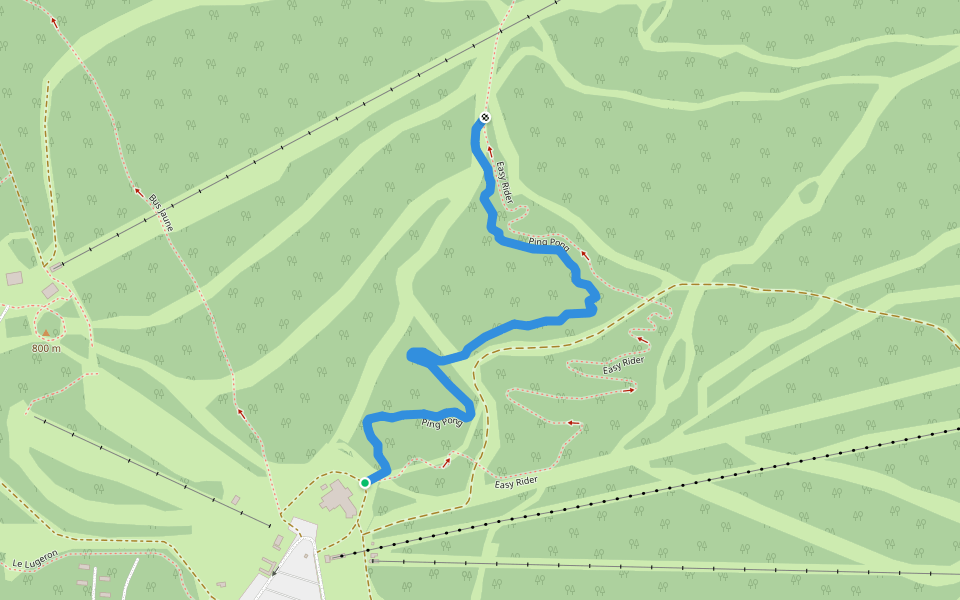 Ping Pong walking route map in Petite-Rivière-Saint-François