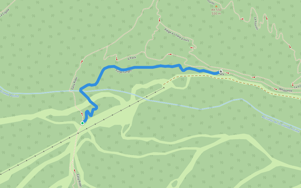 Funky Fungi walking route map in Petite-Rivière-Saint-François