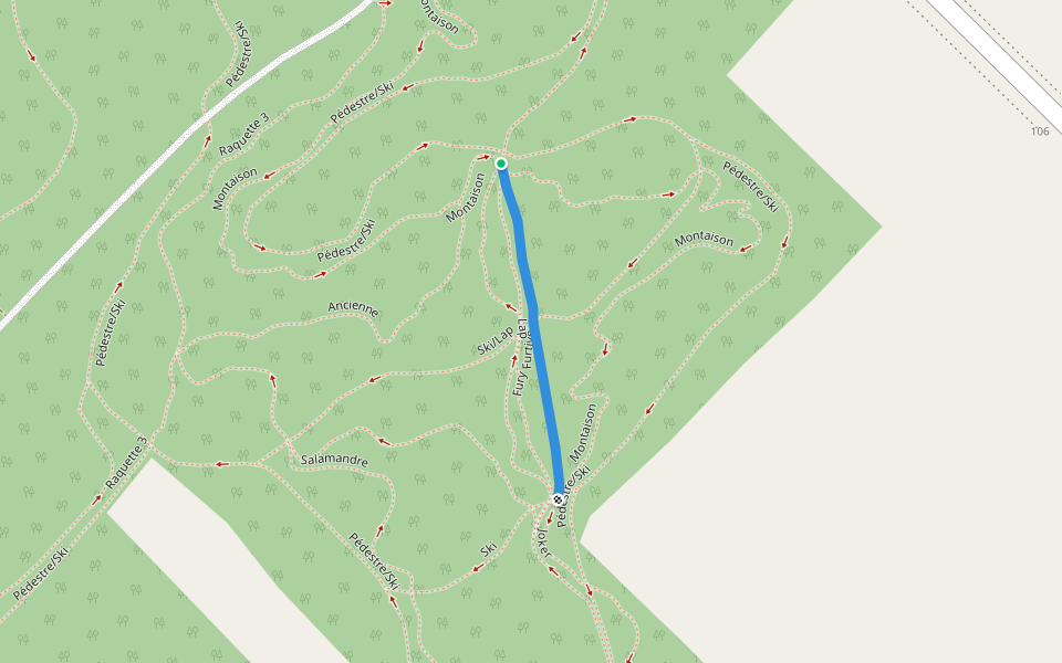 Lap walking route map in La Pocatière