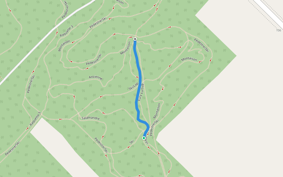 Fury walking route map in Saint-Onésime