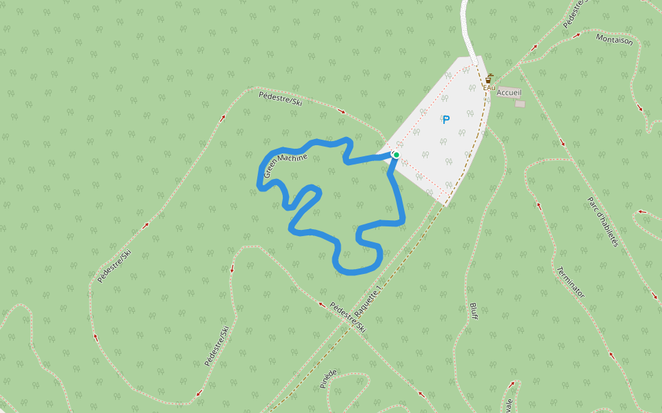 Green Machine walking route map in La Pocatière