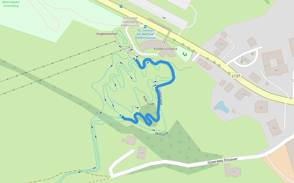 Junior Line walking route map in Sankt Corona am Wechsel