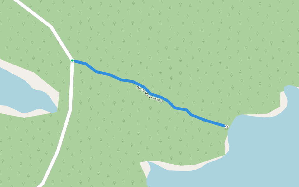 На Лобское Озеро walking route map in Solovetsky