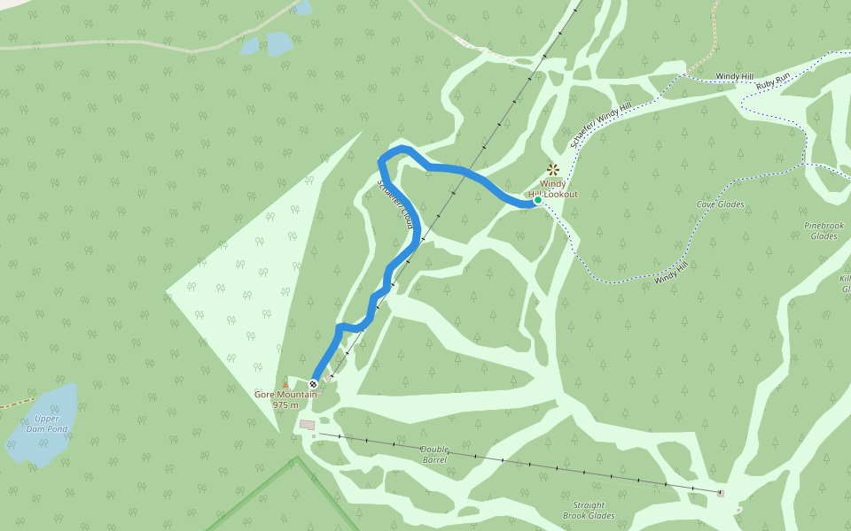 Schaefer/ Cloud walking route map in North Creek
