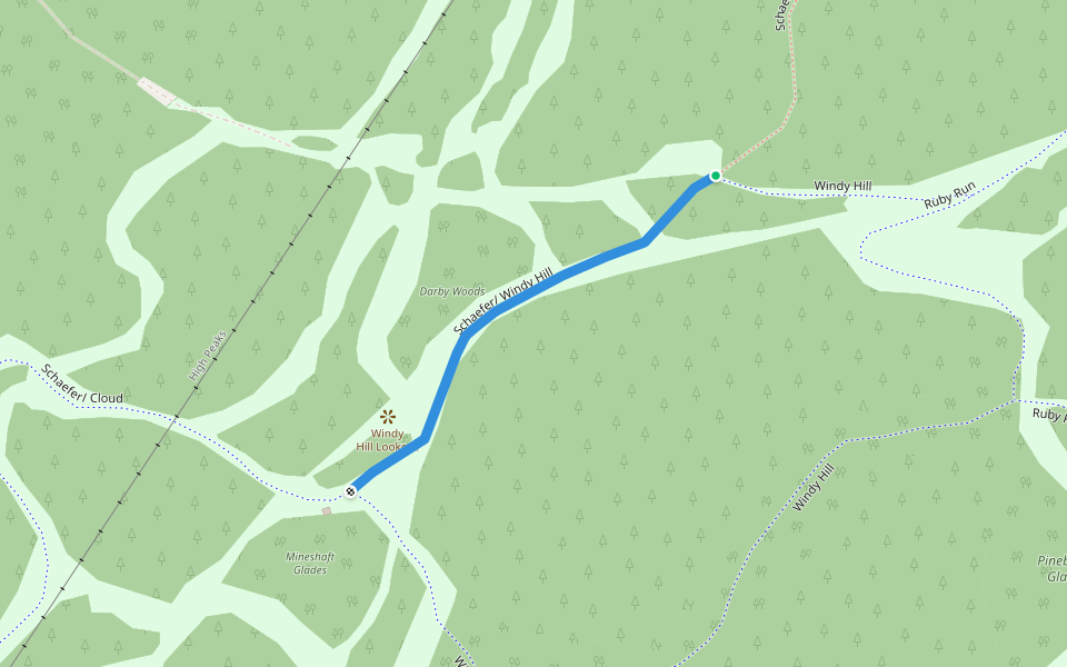 Schaefer/ Windy Hill walking route map in North Creek