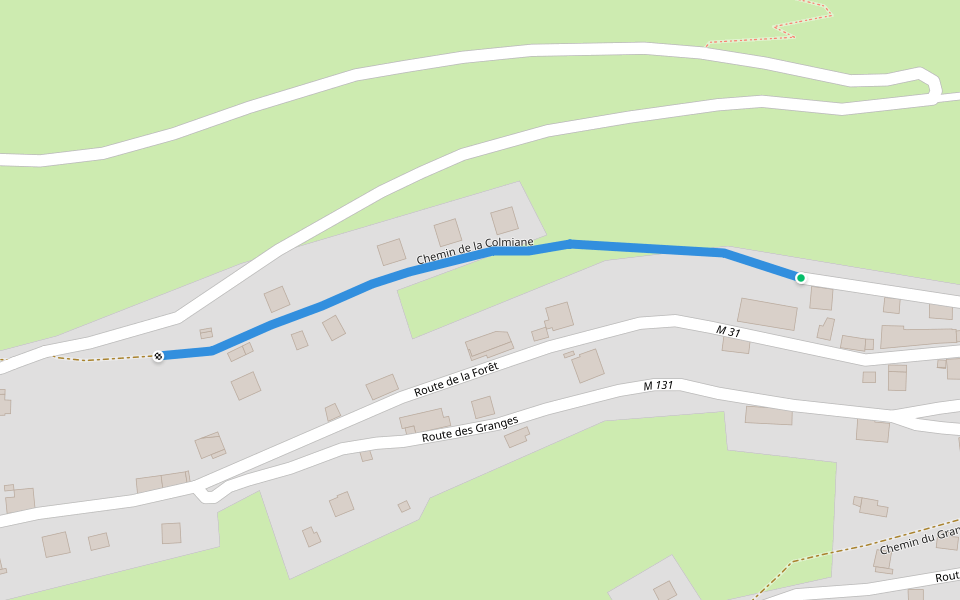 Chemin de la Colmiane walking route map in Venanson